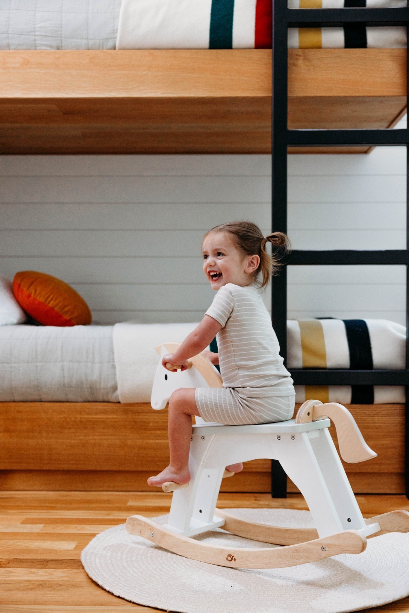 Rocking horses and comfy pjs.

#LTKBaby #LTKKids #LTKdayinmylife