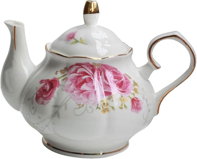 Jomop Tea Pot Handmade Ceramic Flowers (Pink) | Amazon (US)