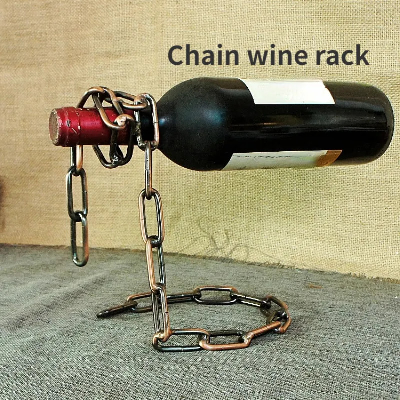 1pc Magical Suspension Iron Chain Wine Racks, One Bottle Wine Display Racks Stand Holder, Kitchen... | Temu Affiliate Program