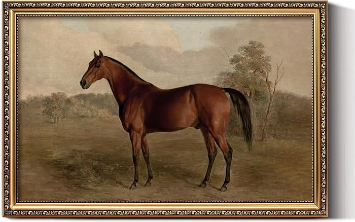 ARPEOTCY Vintage Gold Framed Wall Art, Horse Art Prints, 24x36 Inch | Amazon (US)