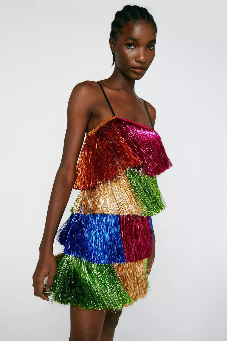 Multi Tinsel Mix Dress | Nasty Gal (US)