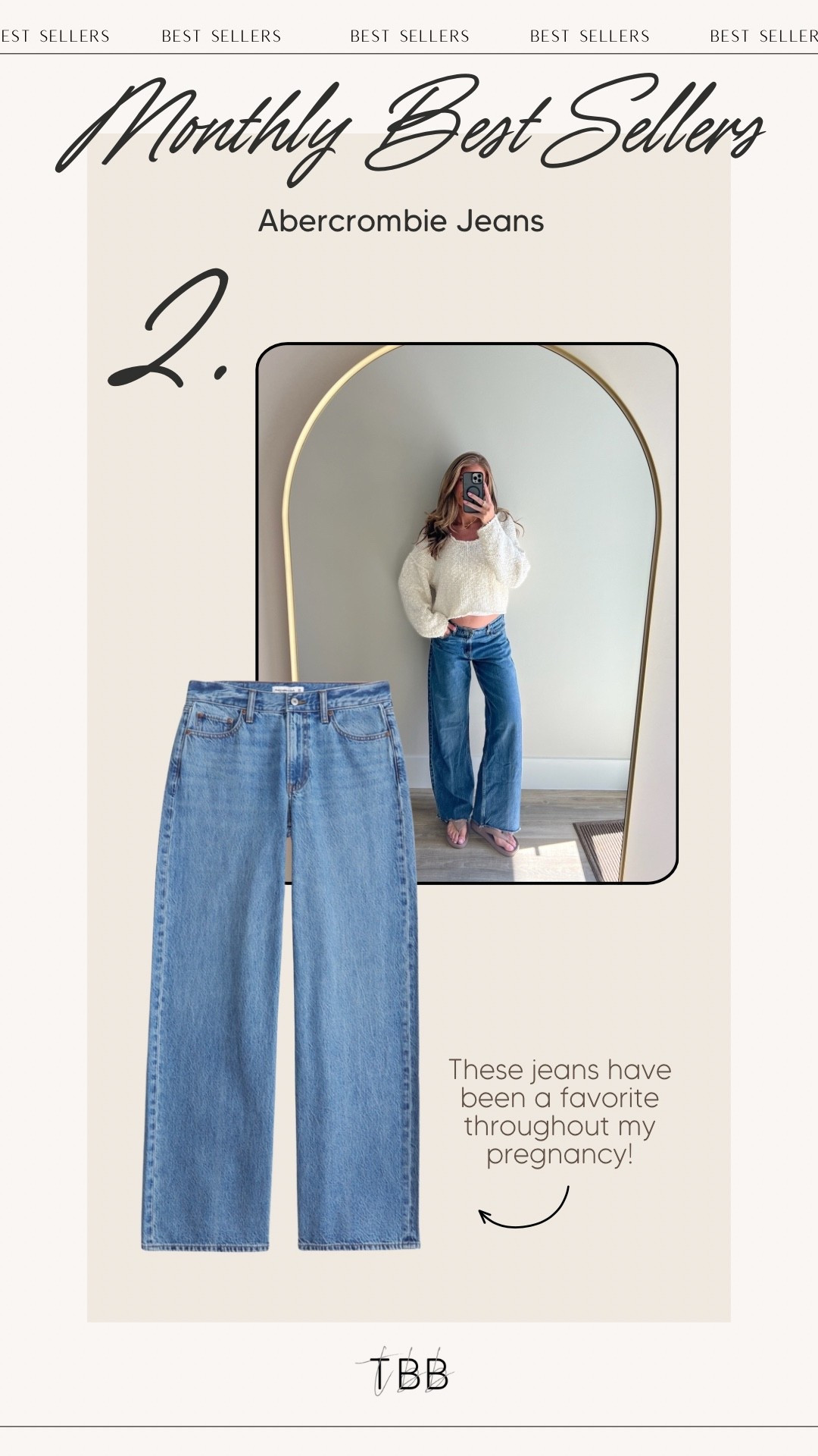 The low rise jean is one of my favorite styles from @abercrombie! I made sure to size up for the bump. 

#LTKBump #LTKSaleAlert #LTKootd