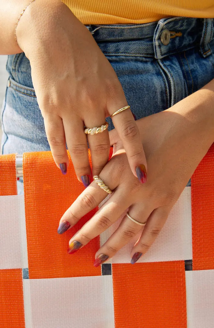 Pavé Cubic Zirconia Rope Band Ring | Nordstrom