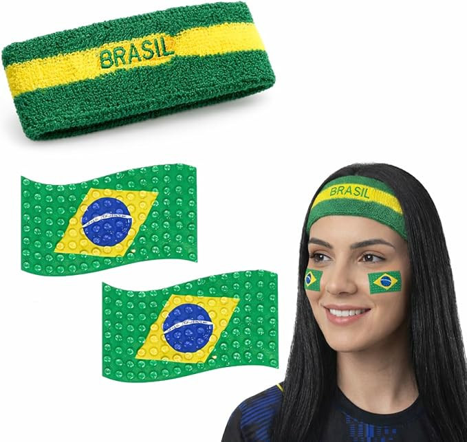 Kit Torcida Brasil Faixa + Adesivo Seleção Copa do Mundo | Amazon (BR)