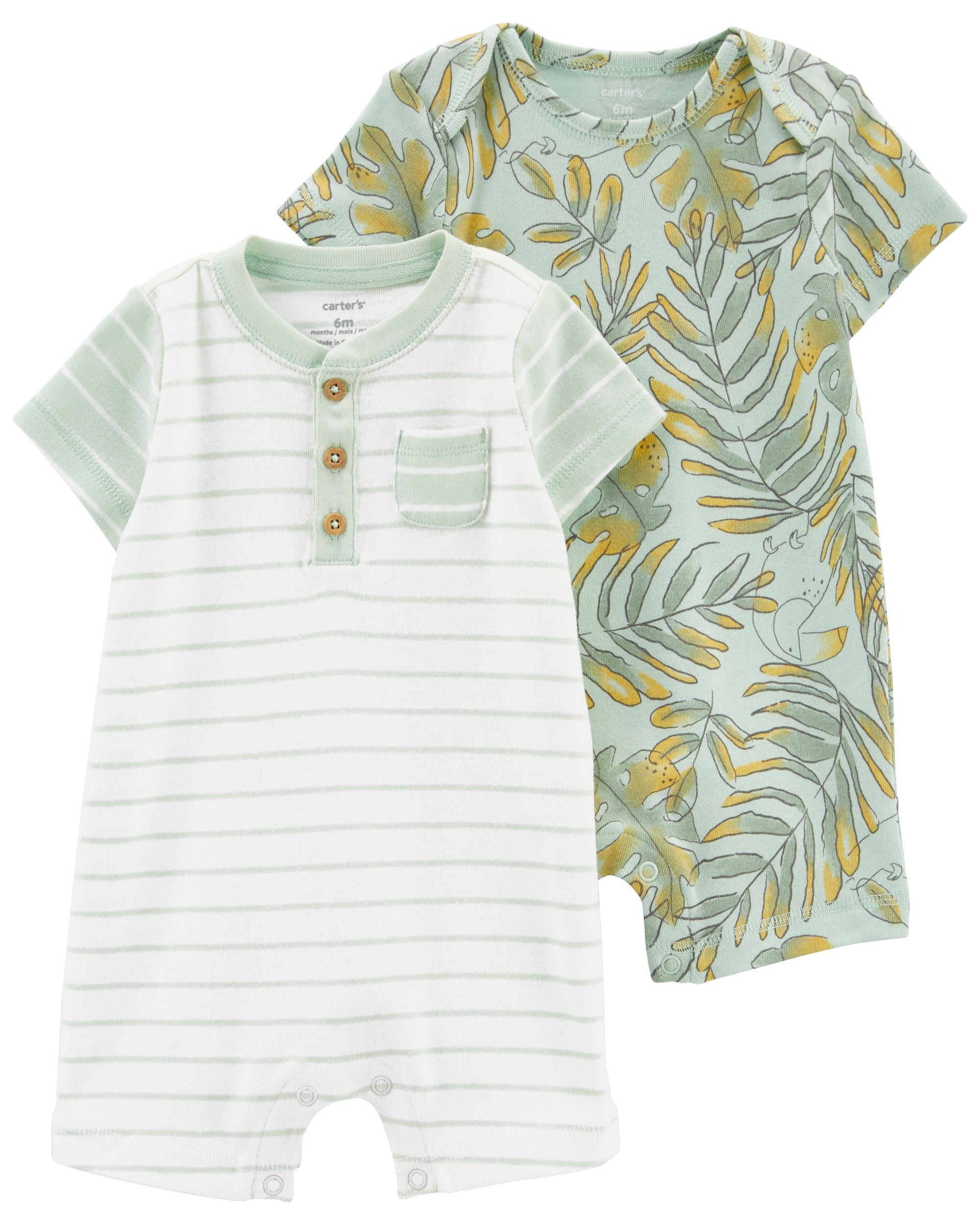 Baby 2-Pack Cotton Rompers | Carter's