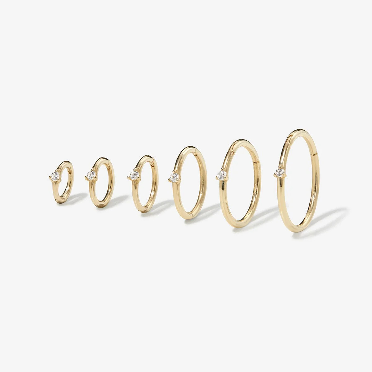 Cloud diamond clicker hoop | Adornmonde