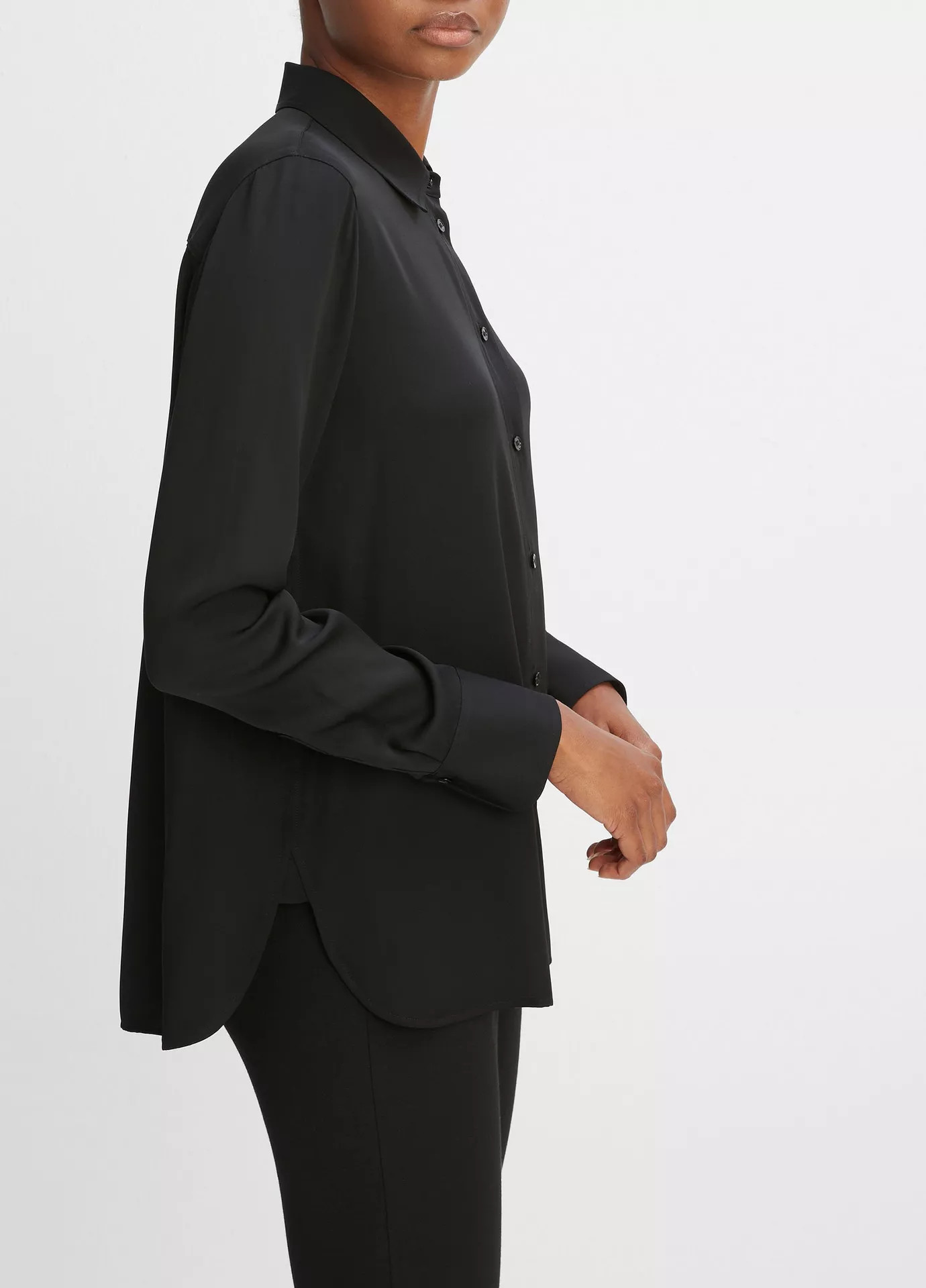 Slim Fitted Stretch-Silk Blouse | Vince LLC