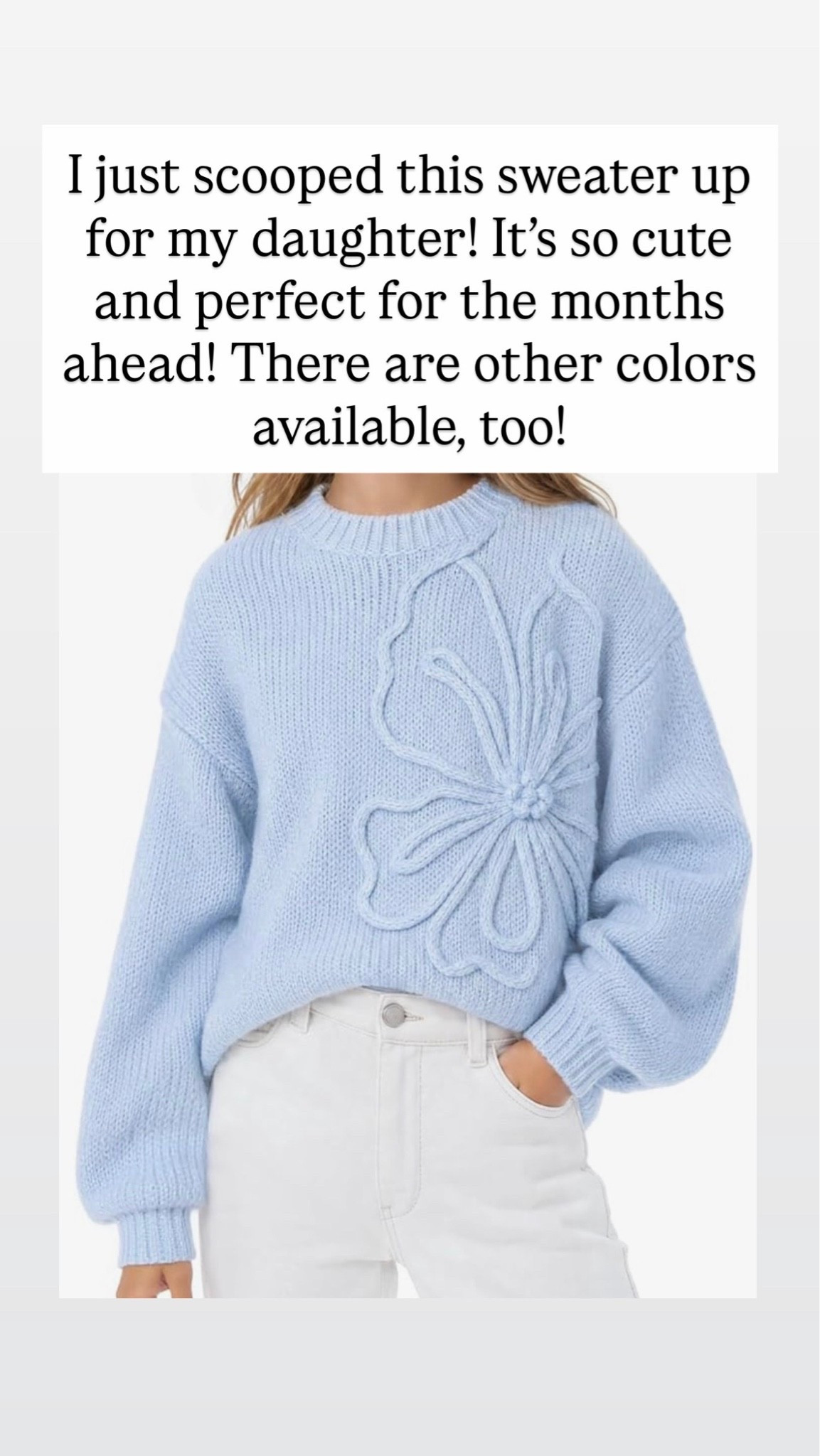 This sweater is so adorable! I just scooped this up for my daughter!

#LTKKids