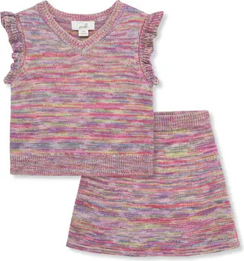 Peek Aren't You Curious Kids' Space Dye Sleeveless Sweater & Skirt Set | Nordstrom | Nordstrom