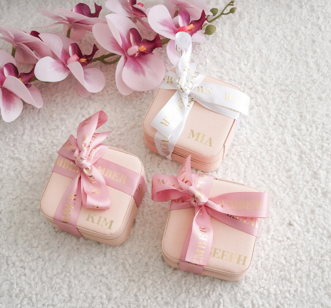 Bridesmaid Gifts Jewelry Box Bachelorette Party Gifts Bridesmaid Proposalpersonalized Jewelry Org... | Etsy (US)