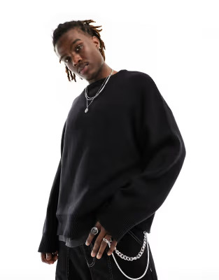 Weekday Cypher oversized jumper in black | ASOS (Global)