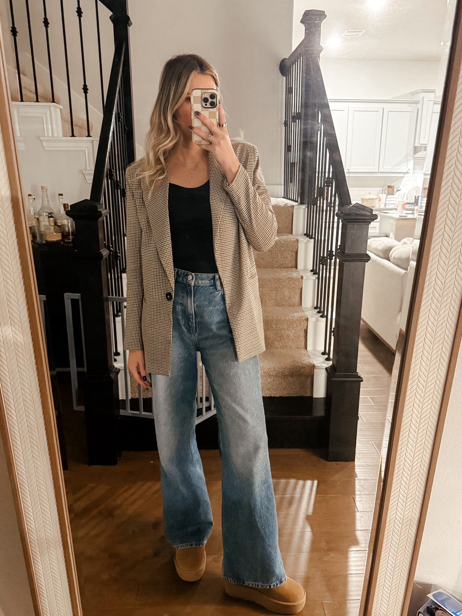 Friday office style 

Corporate fashion
Corporate style 
Uggs at work 
Office girly 
Office trends 
Winter work outfits 
Smart casual
Wide leg jeans
Baggy jeans 
Reformation  

#LTKdayinmylife #LTKootd #LTKWorkwear