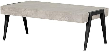 South Shore Industrial Coffee Table with Metal Legs, Gray & Black | Amazon (US)