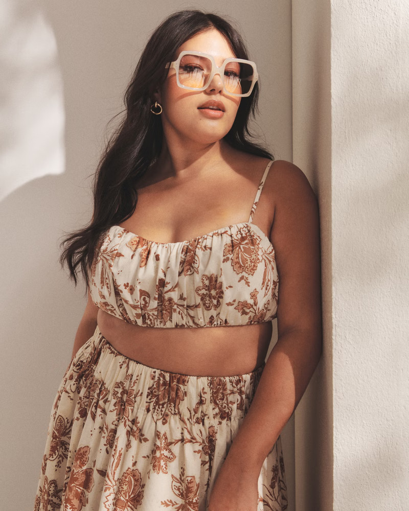 Ruched Tiny Set Top | Abercrombie & Fitch (US)