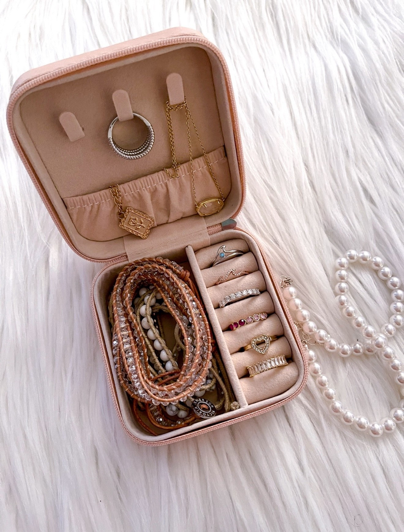 Portable Travel Mini Jewelry Box from Amazon only $7.99. Perfect for traveling, great quality, lightweight and it holds a lot of jewelry. #LTKGiftGuide



Leather Jewellery Ring Organizer Case Storage Gift Box Girls Women, travel jewelry box, travel accessories, #LTKFindsUnder50

#LTKSeasonal #LTKTravel #LTKBeauty