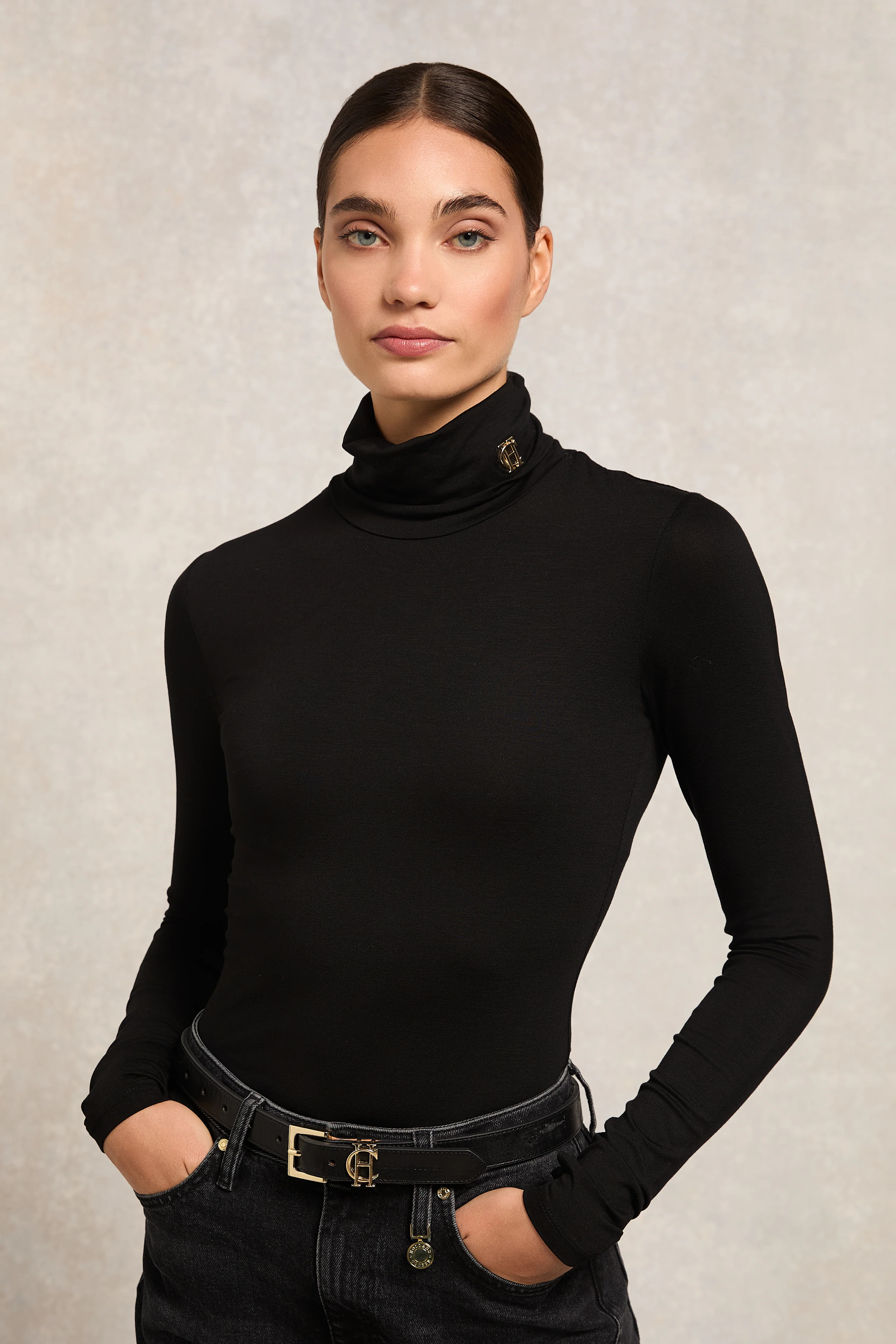 Paige Roll Neck (Black) | Holland Cooper