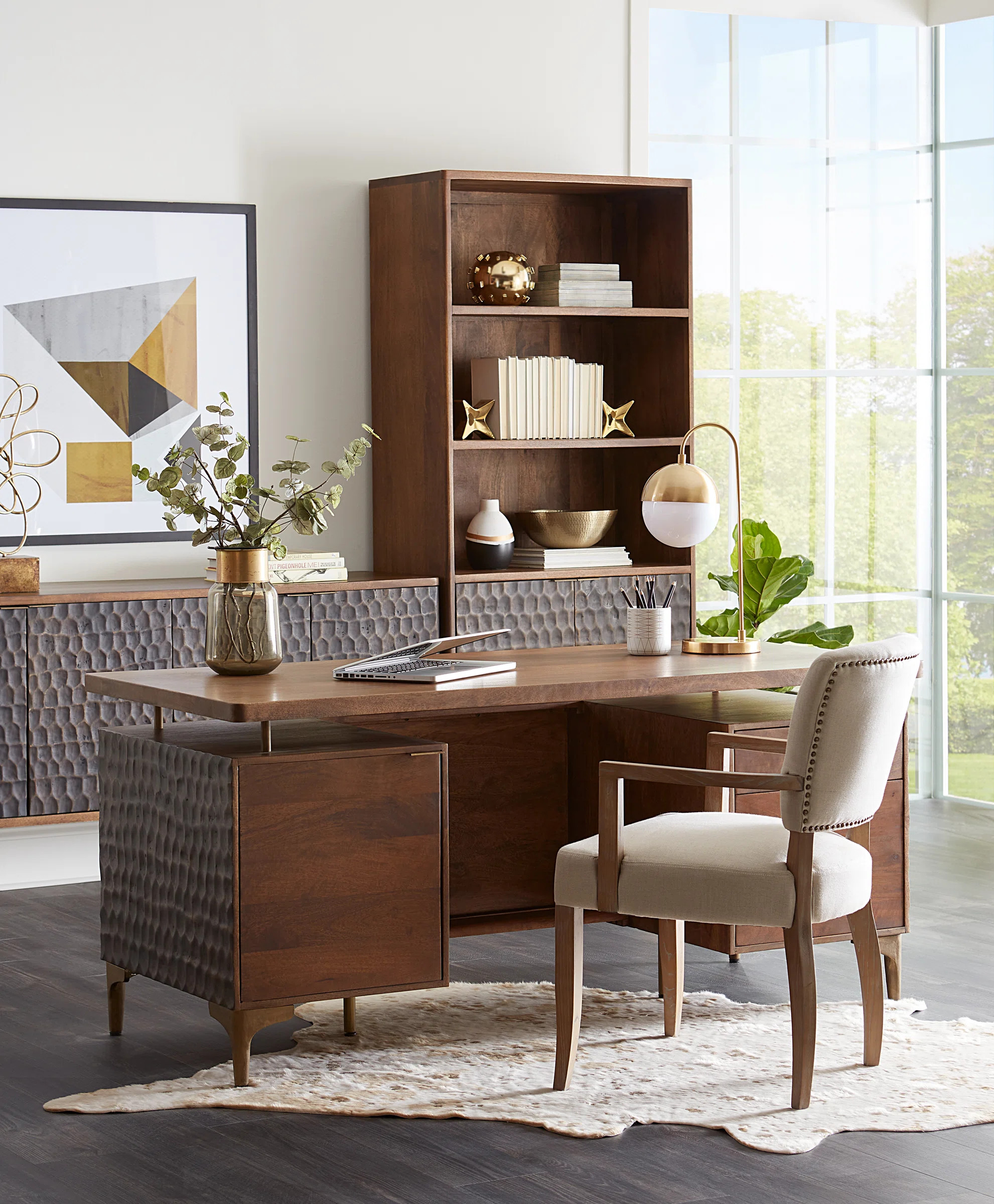 Vallarta Solid Wood Executive Desk | Perigold