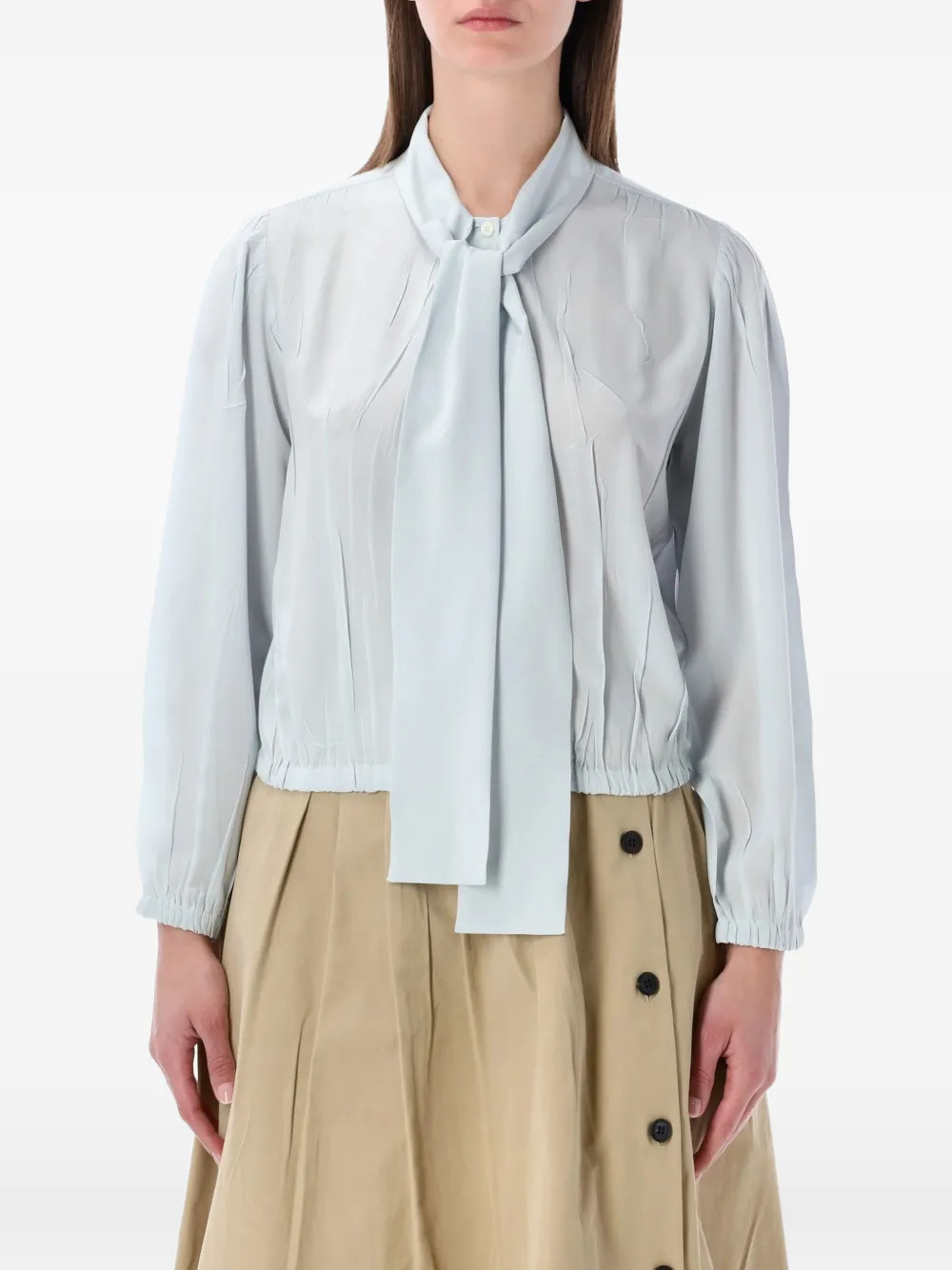 tie-neck blouse | Farfetch Global
