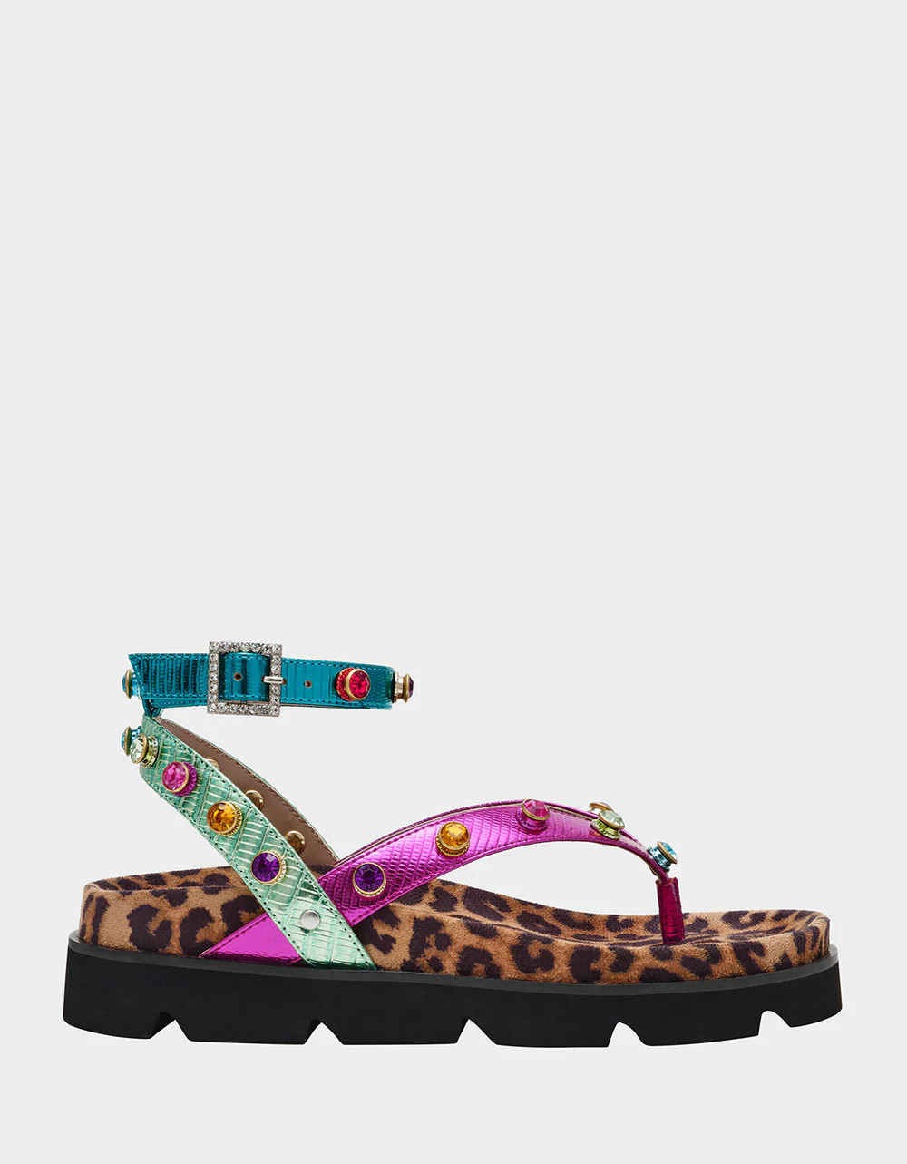 CONLEY METALLIC MULTI Strappy Flatform Sandal | Women's Sandals | Betsey Johnson
