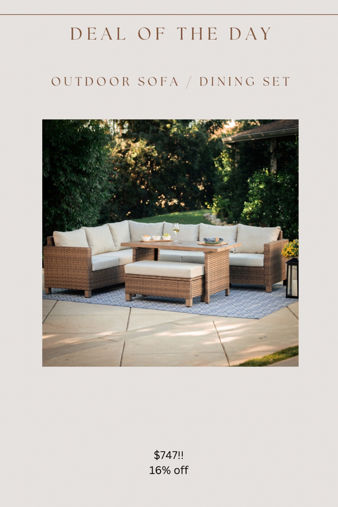 This gorgeous Walmart outdoor sectional / dining set is $150 off right now!!!! One of the best prices I’ve seen for this setup 

#LTKxWalmart #LTKSeasonal #LTKSummerSales