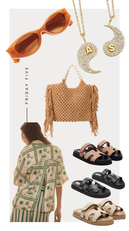 Friday Five: Shop My Wishlist 
1. Melie Bianco Lilibeth Crochet Bag 
2. Anthropologie Silky Buttondown
3. Free People Sunglasses 
4. Steve Madden Mayven Sandals 
5. Baublebar Yin Yang Best Friends Necklaces  


#LTKshoecrush #LTKstyletip #LTKitbag