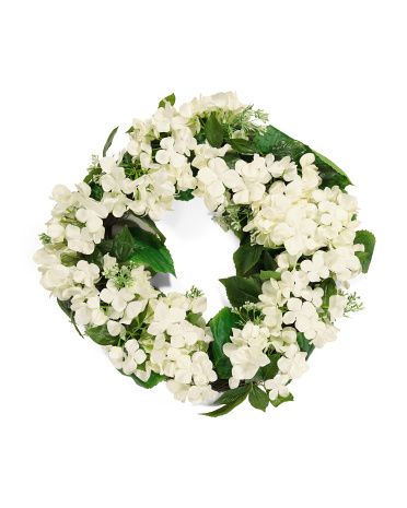 23in Hydrangea Wreath | Plants & Planters | Marshalls | Marshalls