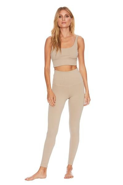 Ribbed Ayla Legging Tan | Beach Riot