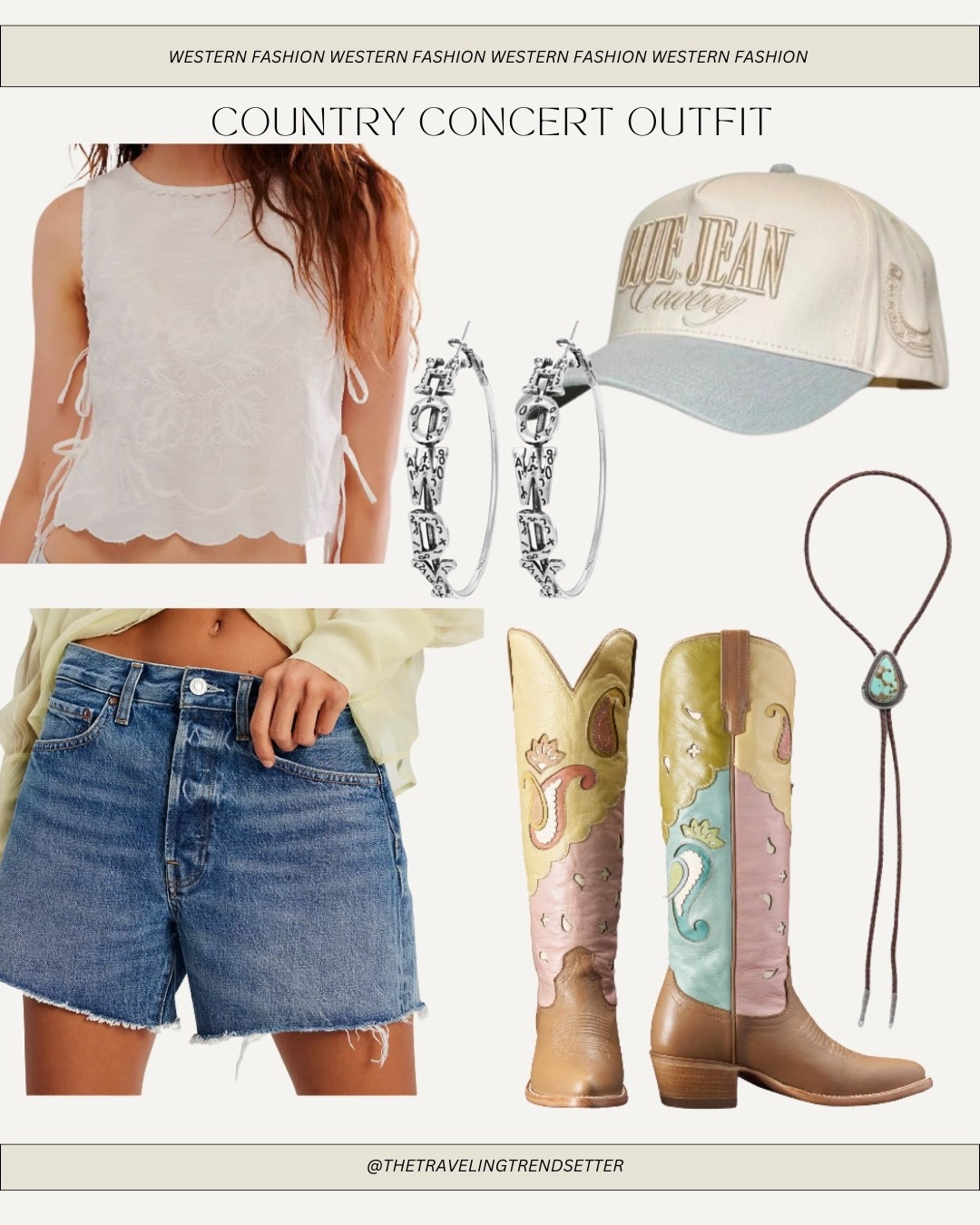 Summer country concert outfit Idea - look alike look for less - Amazon fashion/ Tecova cowgirl boots - trucker hat 

#LTKFindsUnder50 #LTKStyleTip #LTKFindsUnder100