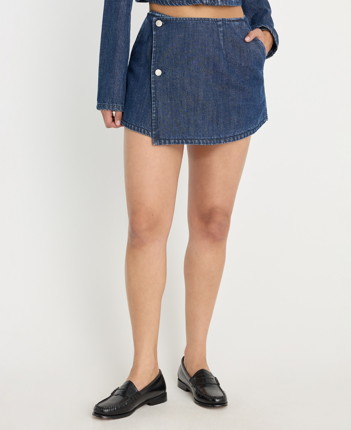 Good American Women's Denim Mini Skort - Indigo1187 | Macy's