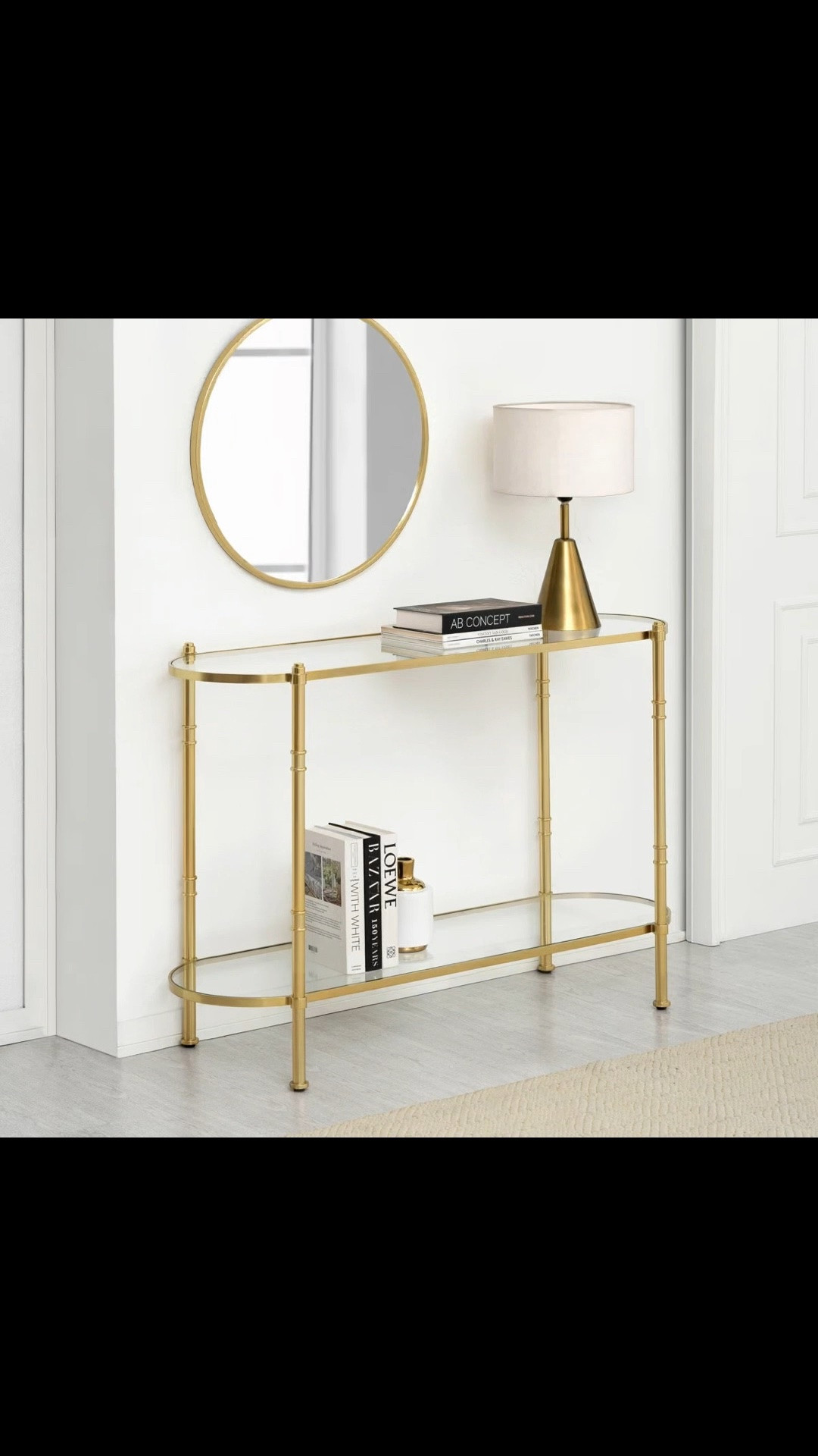 Tamsin 48" Tempered Glass and Metal 2-Tier Console Table

#LTKxMadewell #LTKMothersDay #LTKvlog