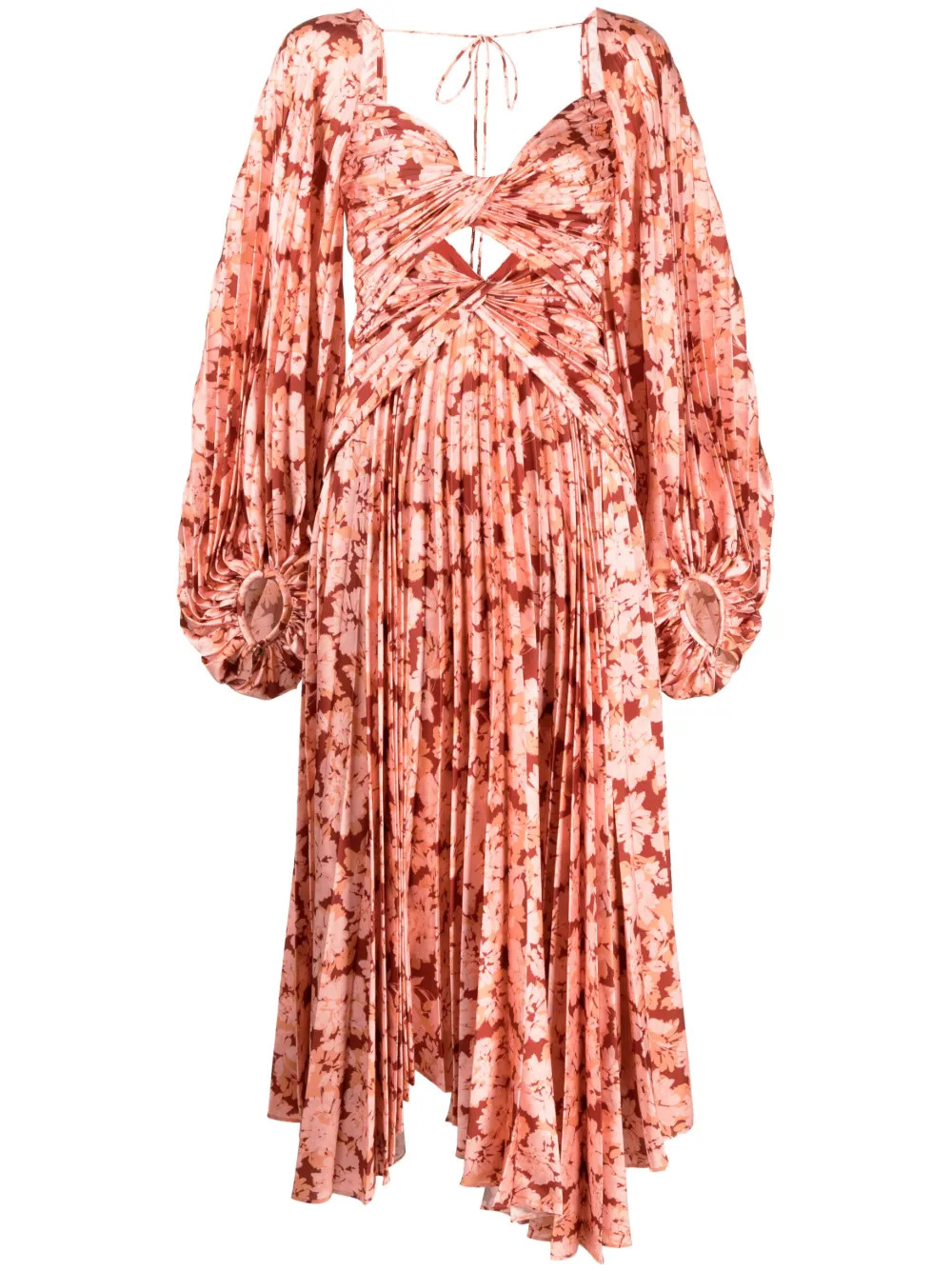 Auroa pleated floral-print dress | Farfetch Global