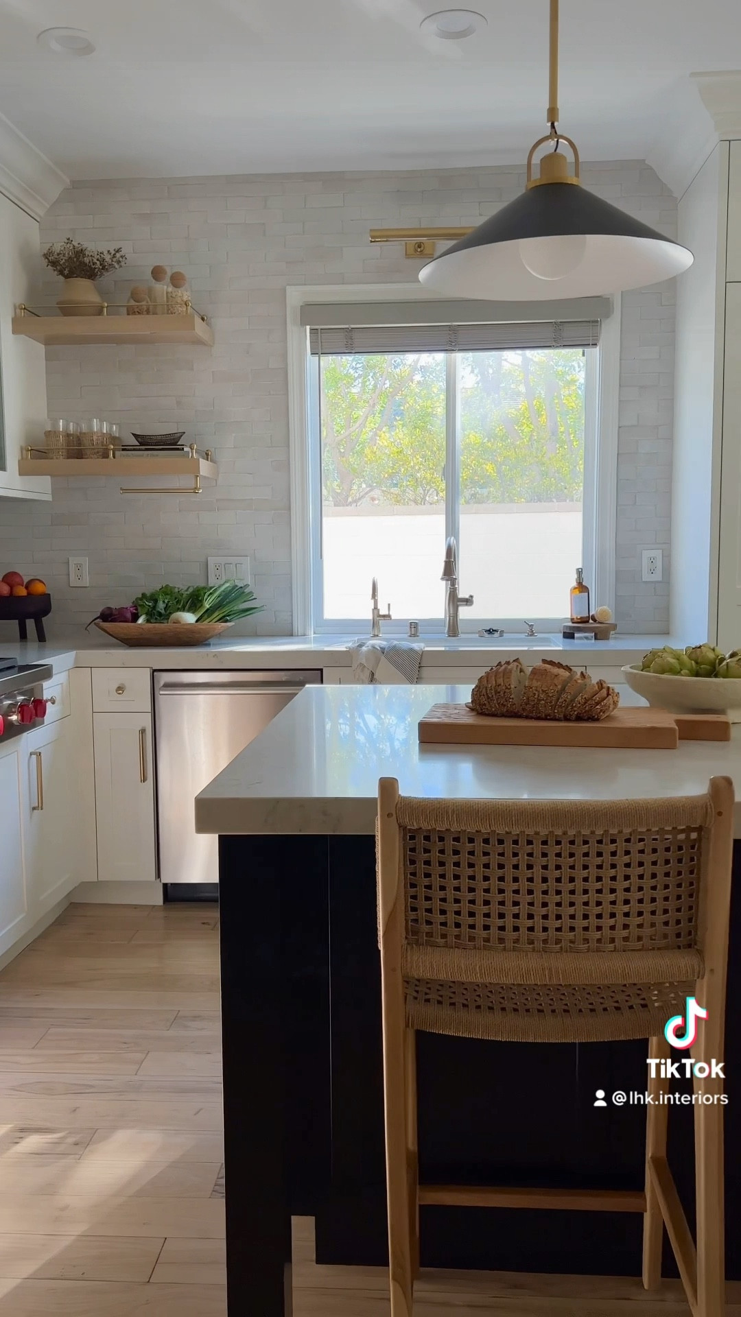 Kitchen remodel, countertop stools, open shelving, jars, kitchen accessories, woven stools, picture light, target, Amazon home, bowls, dough bowl 