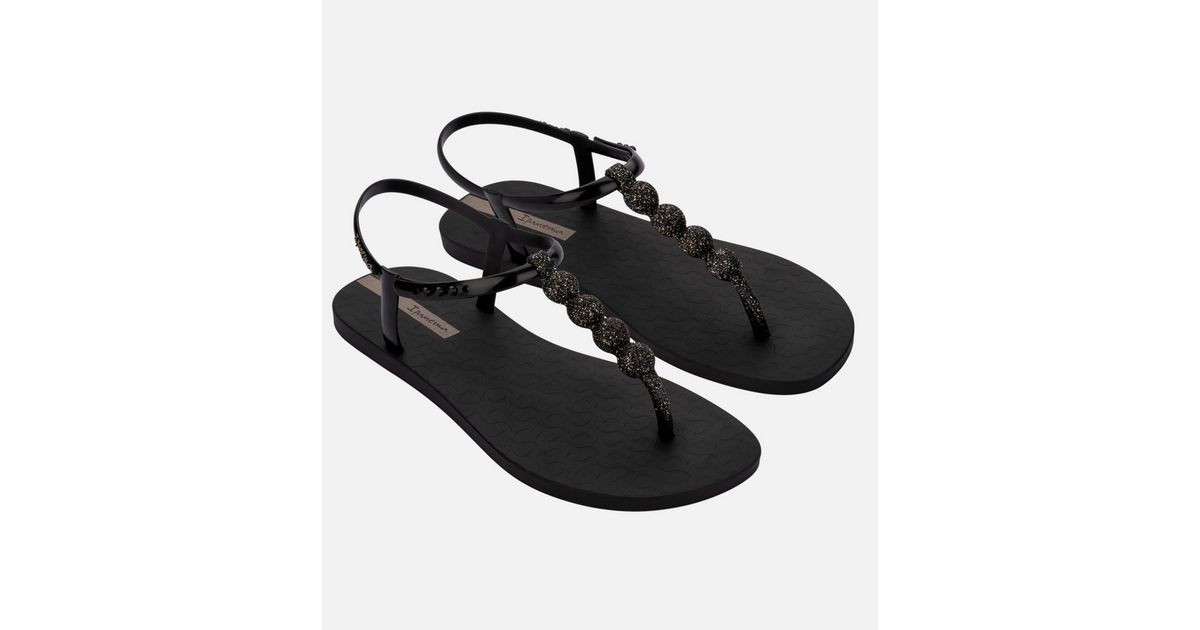 Ipanema Black Easy On Glow Spheres Sandals | New Look | New Look (UK)
