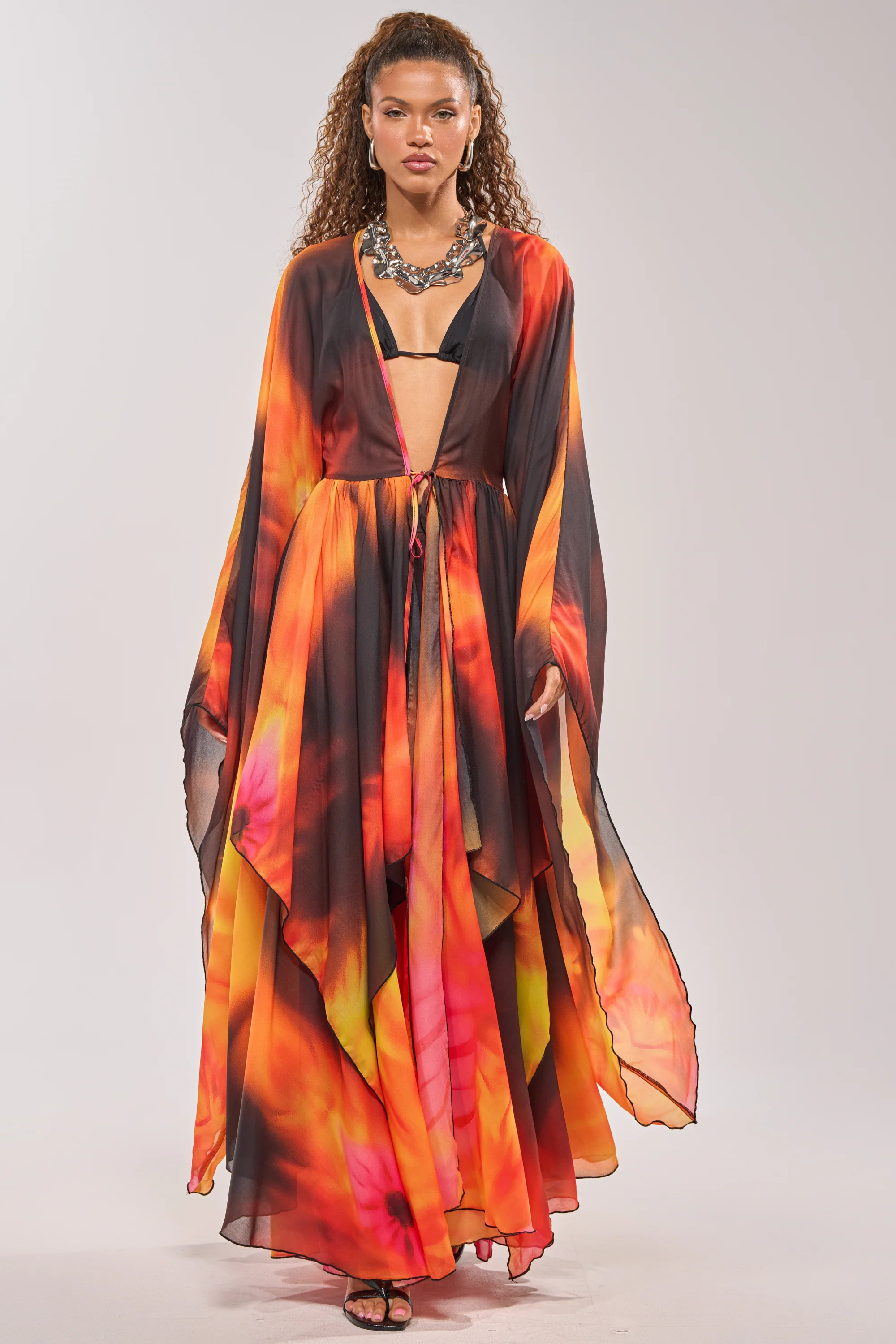 GIRL ON FIRE CHIFFON CARDIGAN | AKIRA