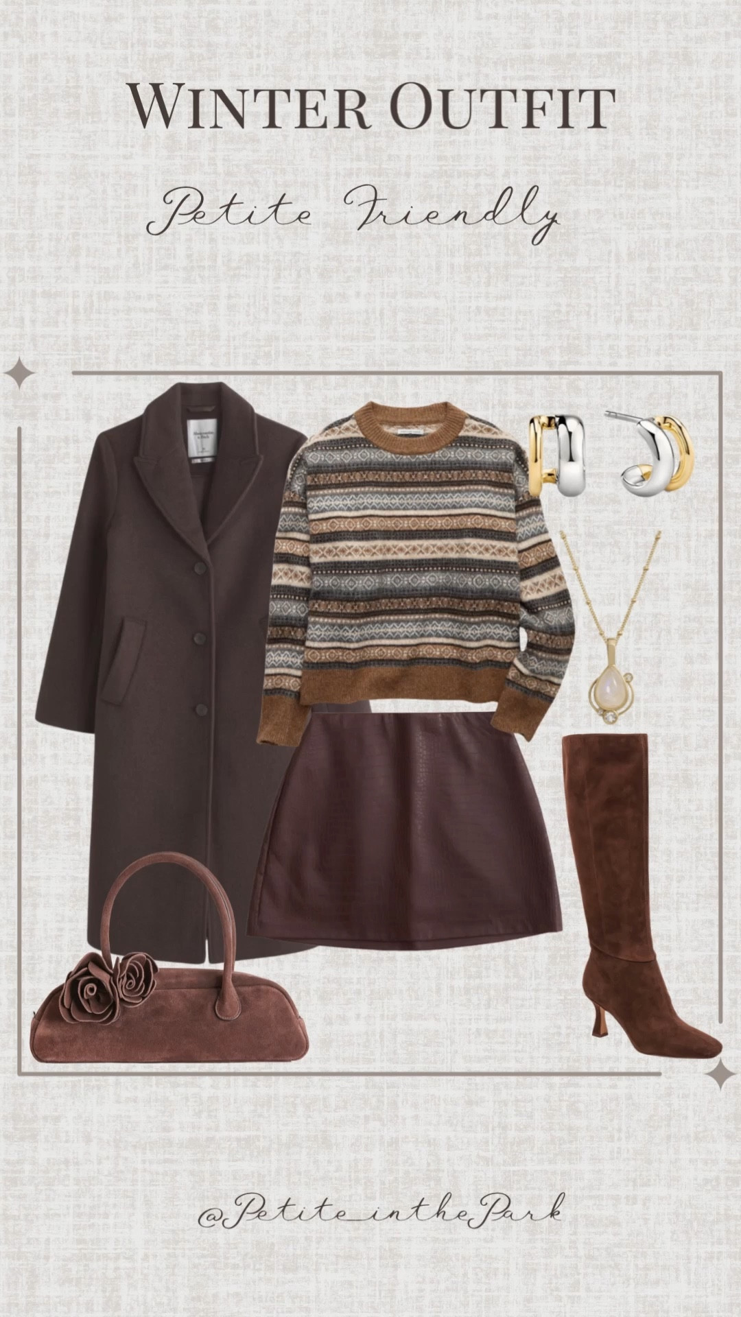 Winter petite outfit  

Winter outfit, winter trends, casual winter outfit, petite winter outfit, winter fashion, winter style, petite style, petite winter style, casual petite outfit, minimal outfit, minimal winter outfit, long coat, taupe coat, petite coat, striped sweater, wool sweater, high waisted skirt , petite skirt , brown skirt, boots, brown boots, suede boots, shoulder bag, suede bag, brown bag, brown purse, gold earrings, gold hoop earrings, gold necklace, minimal jewelry  #casualoutfit #petiteoutifts #winteroutfits #winteroutfits2025 #wintertrends 



#LTKPetite #LTKSaleAlert #LTKSeasonal