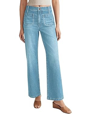 Cicy Bell Women's High Waisted Baggy Jeans Wide Leg Stretch Vintage Denim Pants with Front Pocket... | Amazon (US)