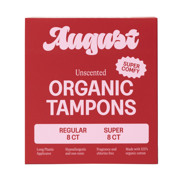 August Unscented Organic Tampons, Regular and Super | Instacart