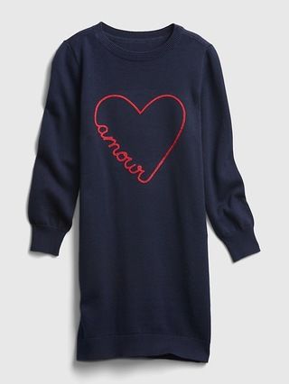 Girls / DressesKids Amour Graphic Sweater Dress | Gap (US)