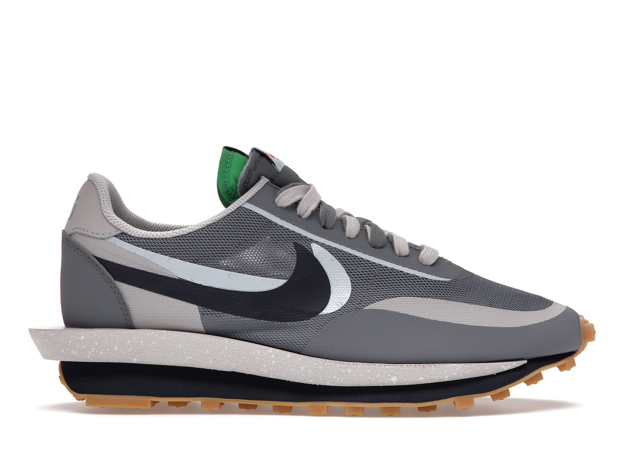 Men's Nike LD Waffle sacai CLOT Kiss of Death 2 (NTWRK Special Packaging) Sneakers in Cool Grey/Obsidian/Navy Blue | StockX