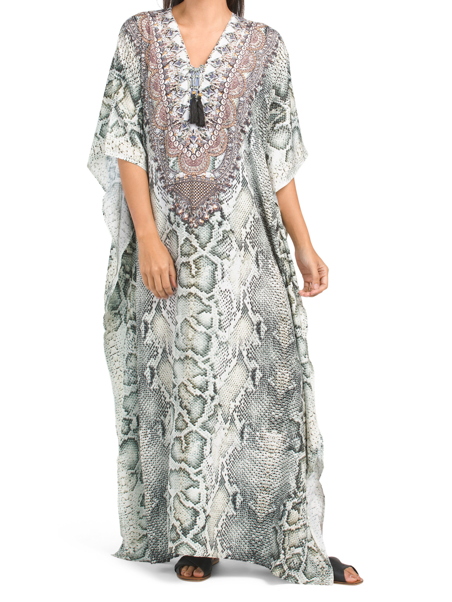 Snake Skin Print Maxi Swimsuit Cover-up | TJ Maxx