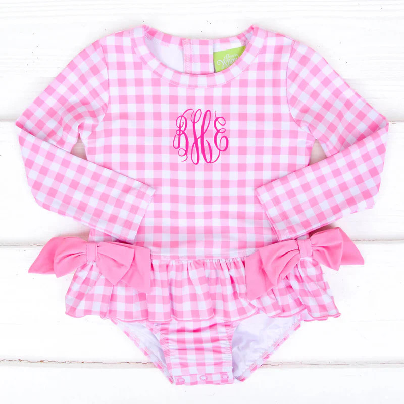 Capri Pink Rash Guard Swimsuit | Classic Whimsy