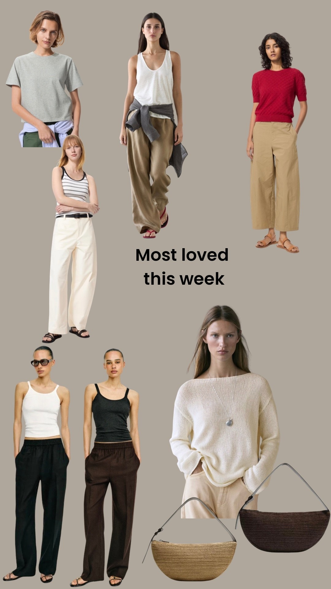 The pieces you’ve loved most this week. We’re moving away from jeans into lighter fabrics with modern shapes, gorgeous summer knits and raffia bags. Plusthe boxy tee that has replaced all my more expensive versions x

#LTKspring #LTKstyletip #LTKuk