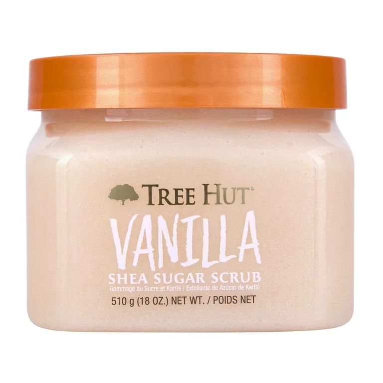 Tree Hut Body Scrub, Shea Sugar Hydrating Exfoliator for Softer, Smoother Skin, Vanilla, 18 oz - ... | Walmart (US)