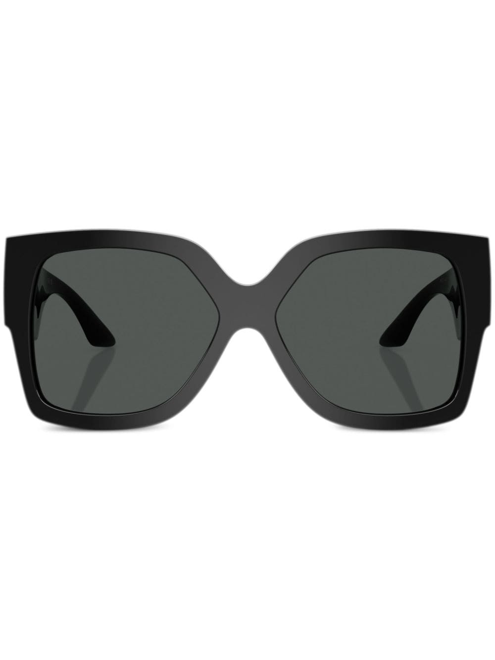 Versace Eyewear Greca oversize-frame sunglasses - Black | Farfetch Global