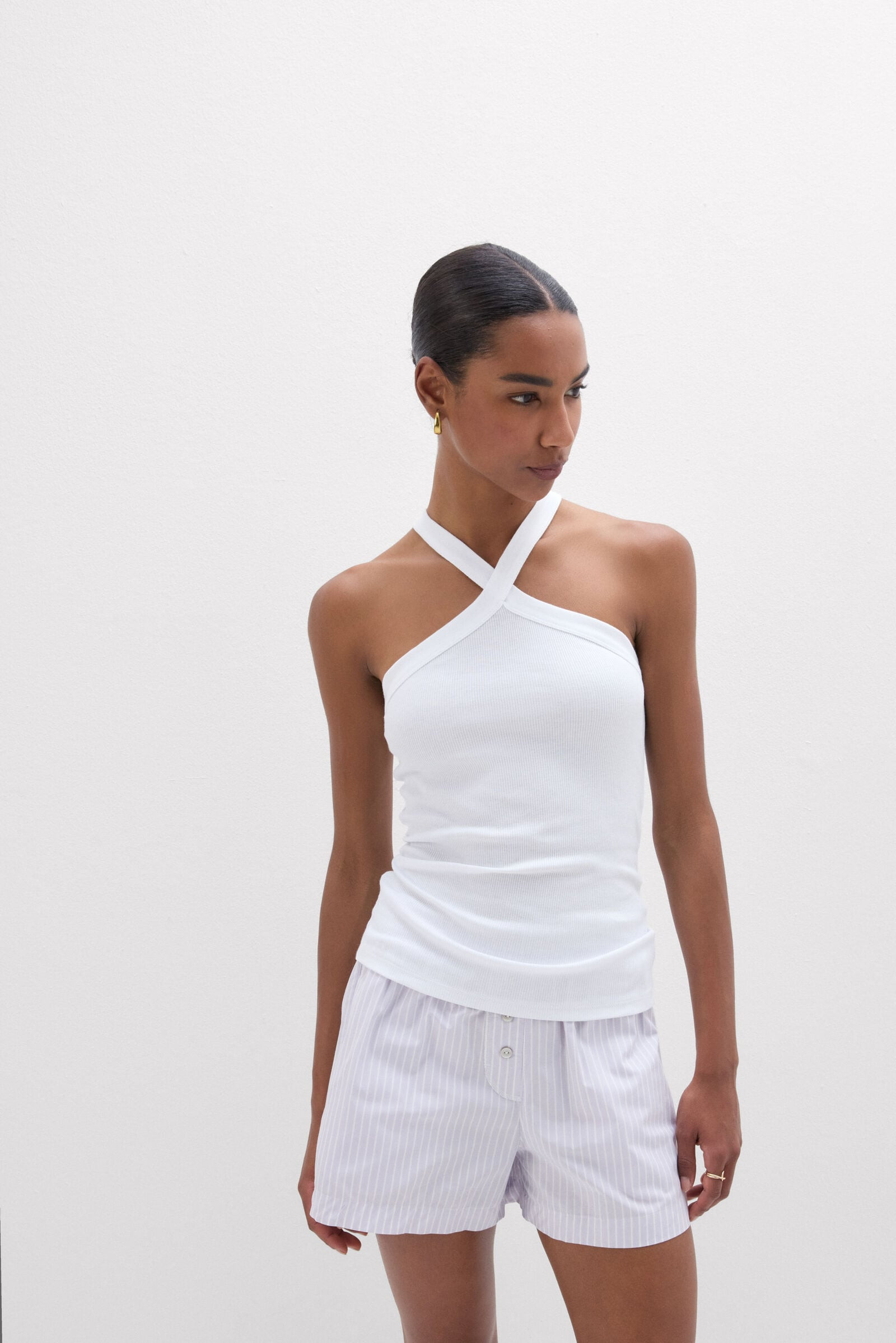 Ribbed Superior Cotton Crisscross Tank Top - Intimissimi | Intimissimi (US)
