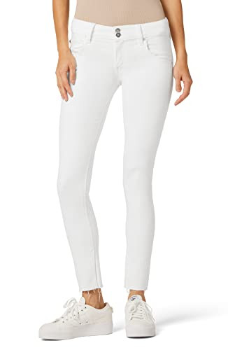 Hudson Women's Collin Mid Rise Skinny Ankle Jean with Back Flap Pockets, White, 31W x 28L | Amazon (US)