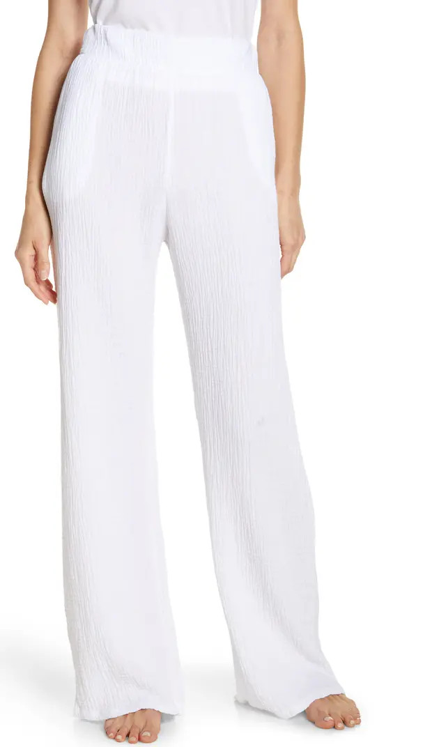 Cotton Crepe Wide Leg Pants | Nordstrom