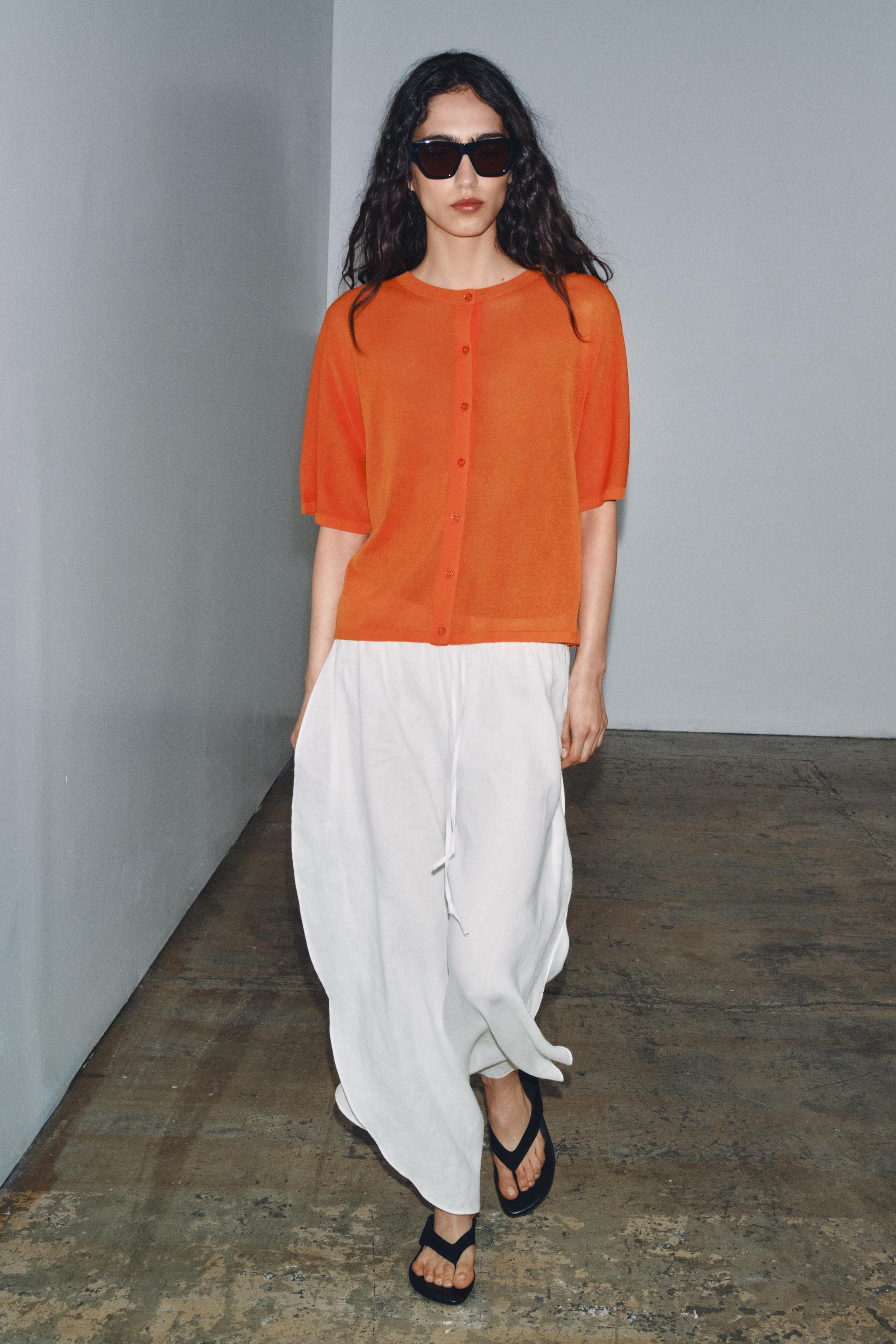 SHORT SLEEVE CARDIGAN | Zara US