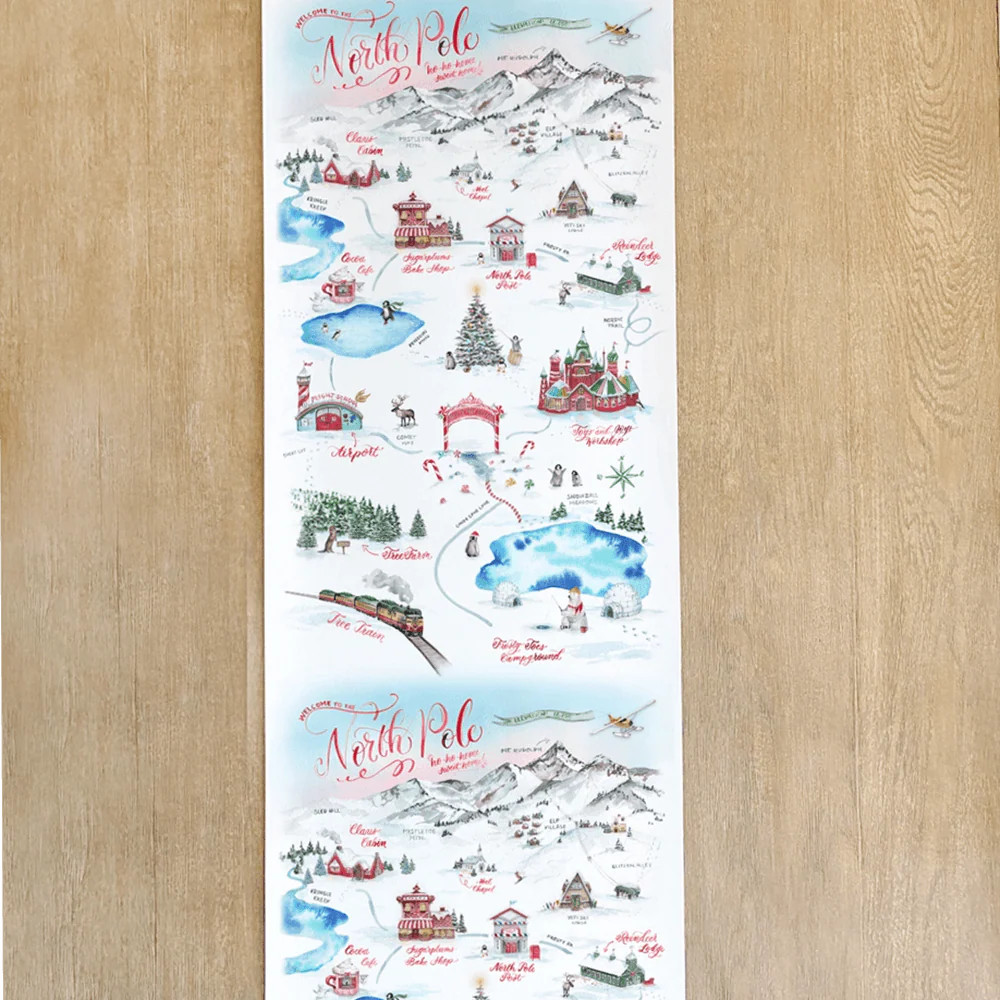 North Pole Map Table Runner | Shop Sweet Lulu