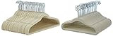 AmazonBasics Slim, Velvet, Non-Slip Clothes Suit Hangers, Ivory/Silver - Pack of 50 & Baby Kids Velv | Amazon (US)